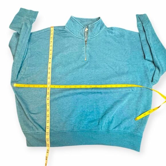 PINK VICTORIA’S SECRET Women’s Teal Blue Long Sleeve Quarter Zip Pullover Sweats - Picture 4 of 4